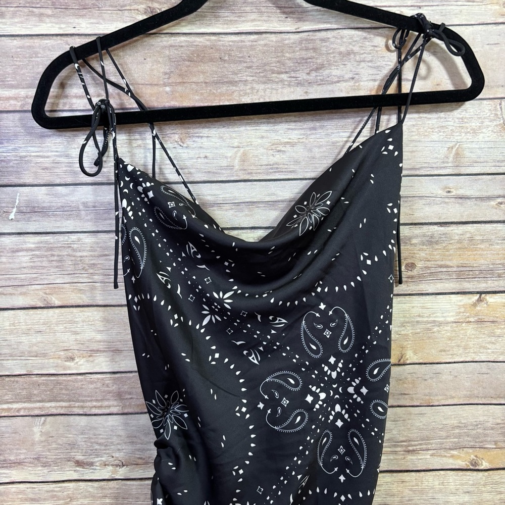 LIONESS Wild Wild West Black Bandana Mini Dress Size Small - Picture 5 of 10